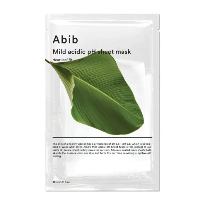 Abib Mild Acidic pH Sheet Mask Heartleaf Fit 10 Pcs